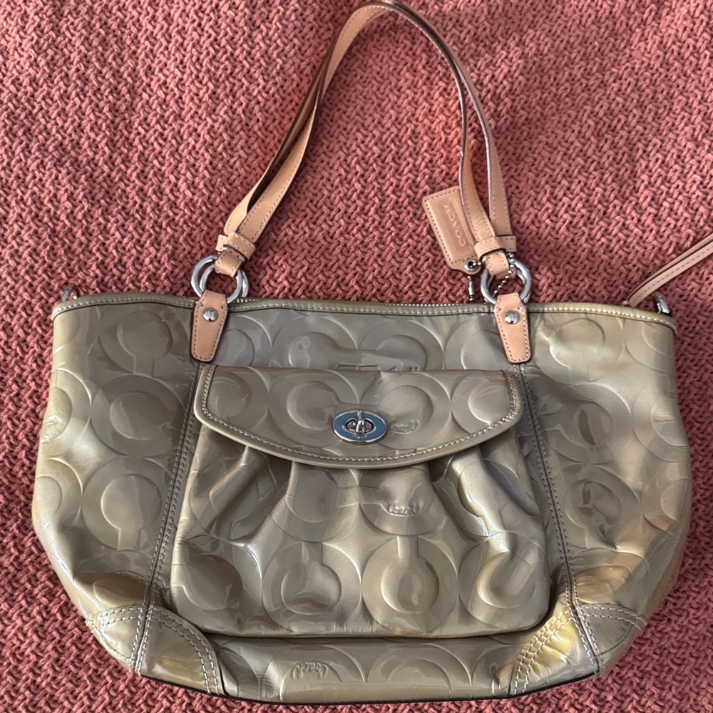 Coach Metallic Gold Shoulder Bag